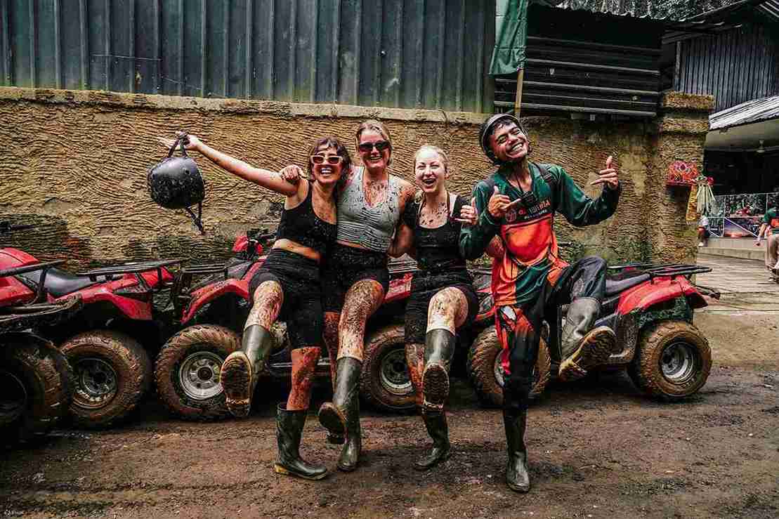 Bali ATV Quad Bike Through Tunnel, Waterfall, White Water Rafting