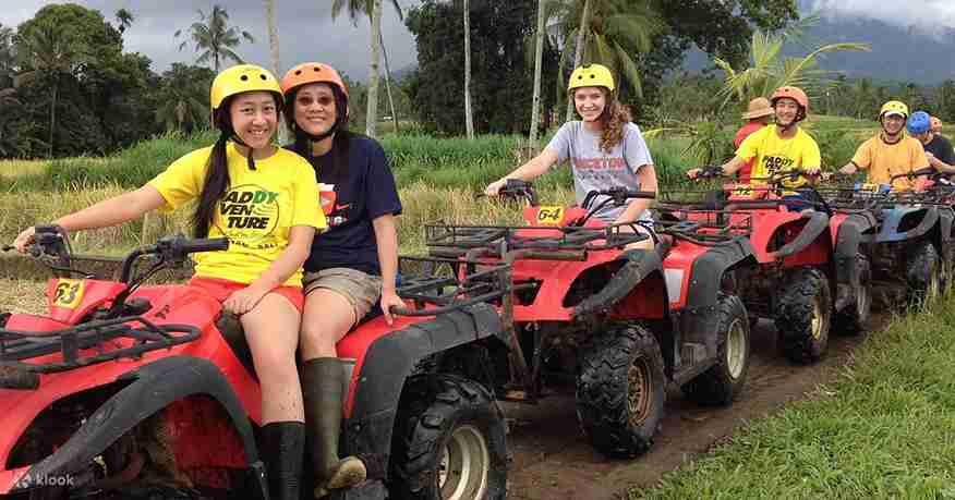 Bali ATV Quad Bike Through Tunnel, Waterfall, White Water Rafting