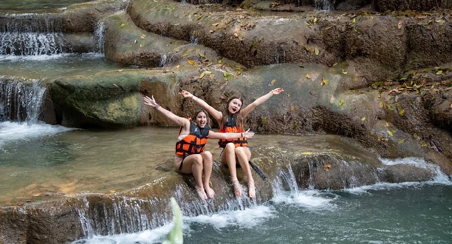Erawan Waterfalls and Boat trip River Kwai Tour From Bangkok