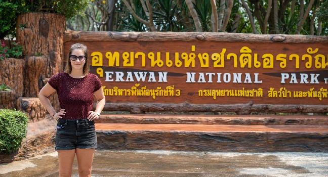 Erawan Waterfalls and Boat trip River Kwai Tour From Bangkok