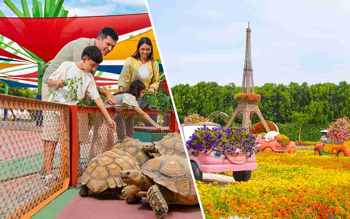 Combo Tickets for Miracle Garden and Emirates Park Zoo