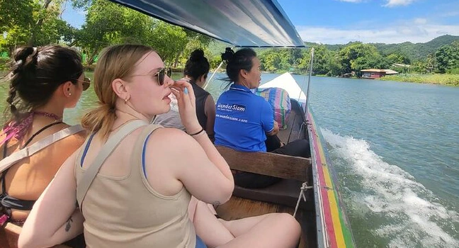 Erawan Waterfalls and Boat trip River Kwai Tour From Bangkok