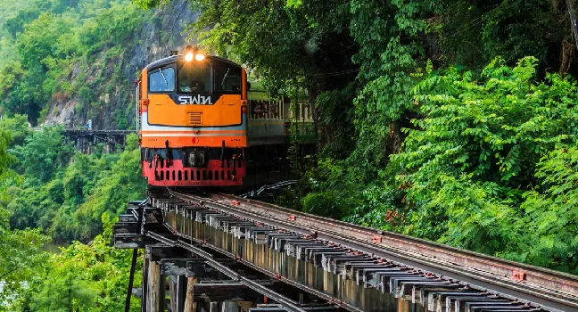 Erawan Waterfalls and Boat trip River Kwai Tour From Bangkok
