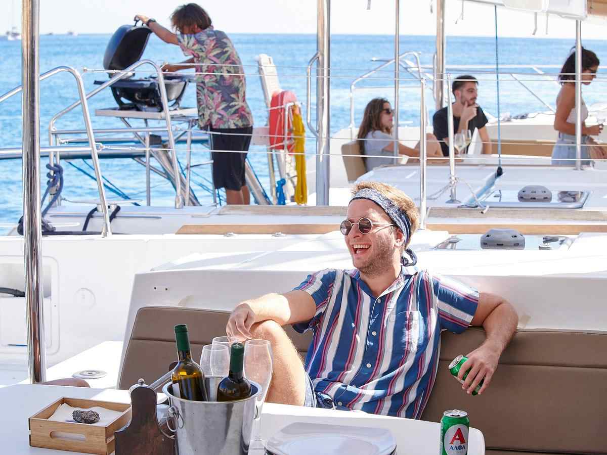 Athens luxury catamaran cruise