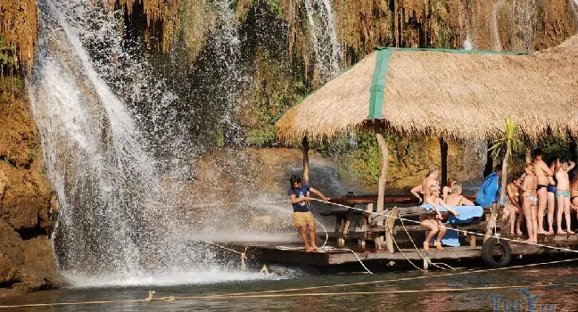 Erawan Waterfalls and Boat trip River Kwai Tour From Bangkok