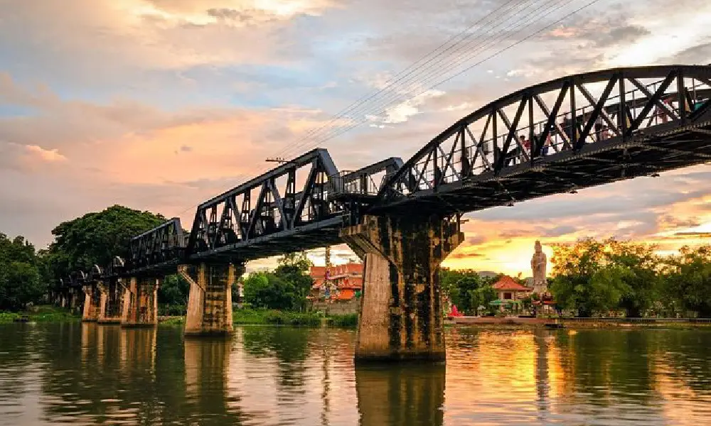 Erawan Waterfalls and Boat trip River Kwai Tour From Bangkok